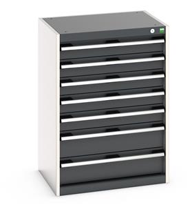 Bott Cubio drawer cabinet with overall dimensions of 650mm wide x 525mm deep x 900mm high Cabinet consists of 5 x 100mm and 2 x 150mm high drawers 100% extension drawer with internal dimensions of 525mm wide x 400mm deep. The drawers have a U.D.L... Bott Drawer Cabinets 525 Depth with 650mm wide full extension drawers